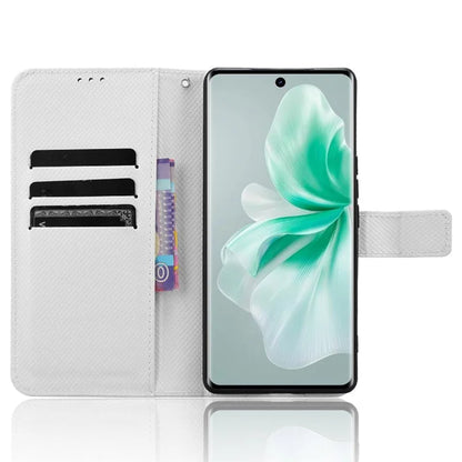 For vivo S18 5G / S18 Pro 5G / V30 5G / V30 Pro 5G Case PU Leather Stand Wrist Strap Diamond Texture Phone Cover