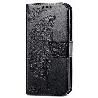 For Samsung Galaxy A13 4G Leather Case Butterfly Imprinted Rhinestone Phone Stand Cover