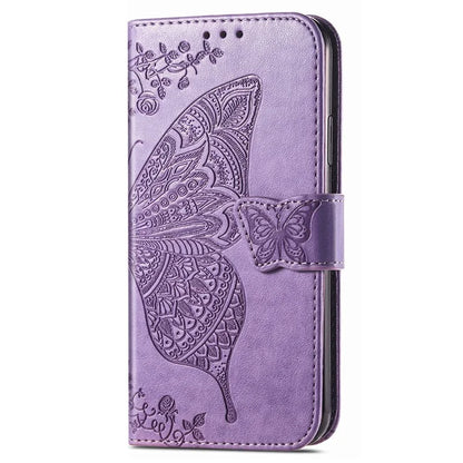 For Samsung Galaxy A13 4G Leather Case Butterfly Imprinted Rhinestone Phone Stand Cover