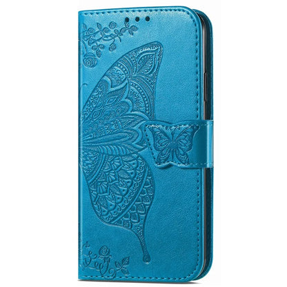 For Samsung Galaxy A13 4G Leather Case Butterfly Imprinted Rhinestone Phone Stand Cover