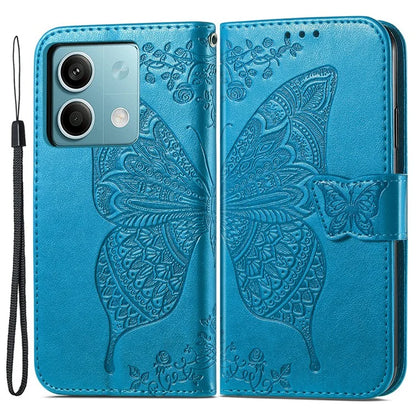 For Xiaomi Redmi Note 13 4G Leather Case Wallet Card Holder Butterfly Phone Cover