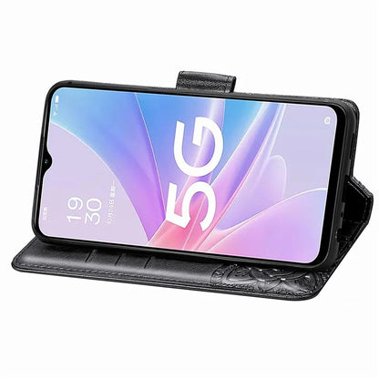 For Oppo A78 4G Wallet Case Imprinted Butterfly Leather Phone Cover Folding Stand