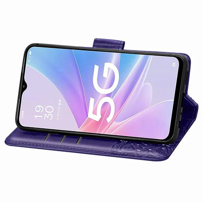 For Oppo A78 4G Wallet Case Imprinted Butterfly Leather Phone Cover Folding Stand