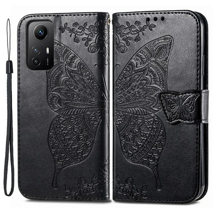 For Xiaomi Redmi Note 12S 4G Case Wallet Flip PU Leather Phone Cover Butterfly Imprinted