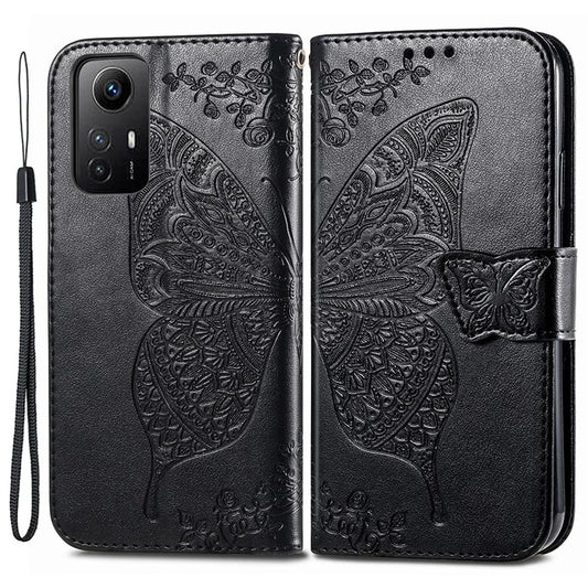 For Xiaomi Redmi Note 12S 4G Case Wallet Flip PU Leather Phone Cover Butterfly Imprinted