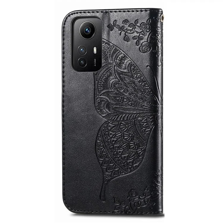 For Xiaomi Redmi Note 12S 4G Case Wallet Flip PU Leather Phone Cover Butterfly Imprinted