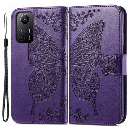 For Xiaomi Redmi Note 12S 4G Case Wallet Flip PU Leather Phone Cover Butterfly Imprinted
