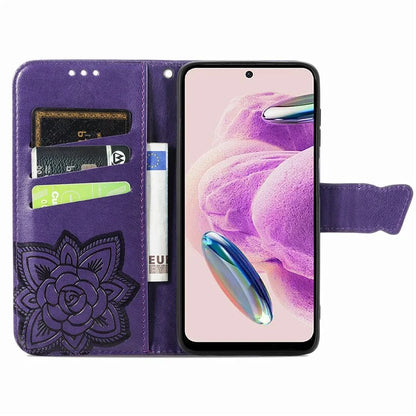 For Xiaomi Redmi Note 12S 4G Case Wallet Flip PU Leather Phone Cover Butterfly Imprinted