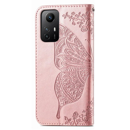 For Xiaomi Redmi Note 12S 4G Case Wallet Flip PU Leather Phone Cover Butterfly Imprinted