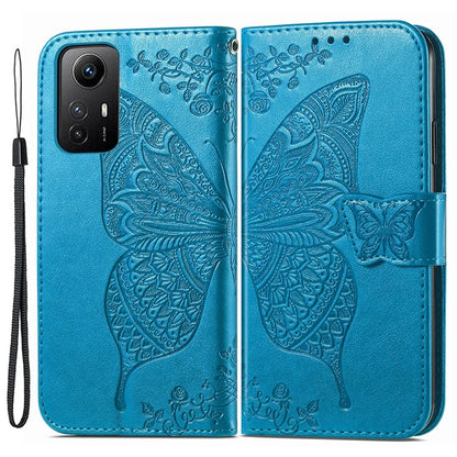 For Xiaomi Redmi Note 12S 4G Case Wallet Flip PU Leather Phone Cover Butterfly Imprinted