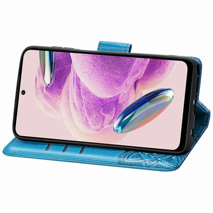 For Xiaomi Redmi Note 12S 4G Case Wallet Flip PU Leather Phone Cover Butterfly Imprinted