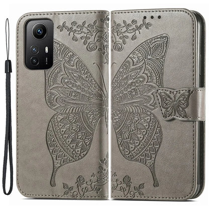 For Xiaomi Redmi Note 12S 4G Case Wallet Flip PU Leather Phone Cover Butterfly Imprinted
