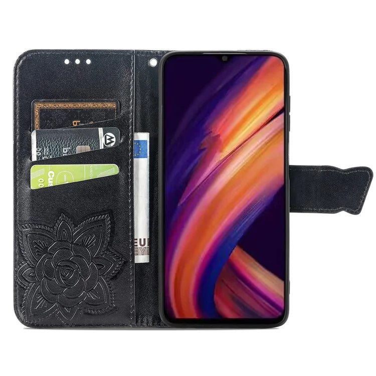 For Samsung Galaxy A55 5G Cell Phone Case Butterfly Imprinted Leather Cover