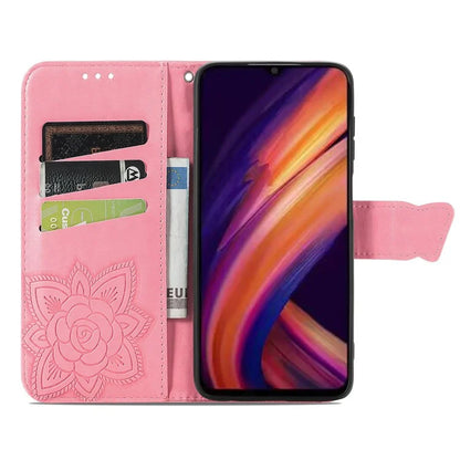 For Samsung Galaxy A55 5G Cell Phone Case Butterfly Imprinted Leather Cover