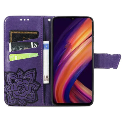 For Samsung Galaxy A55 5G Cell Phone Case Butterfly Imprinted Leather Cover