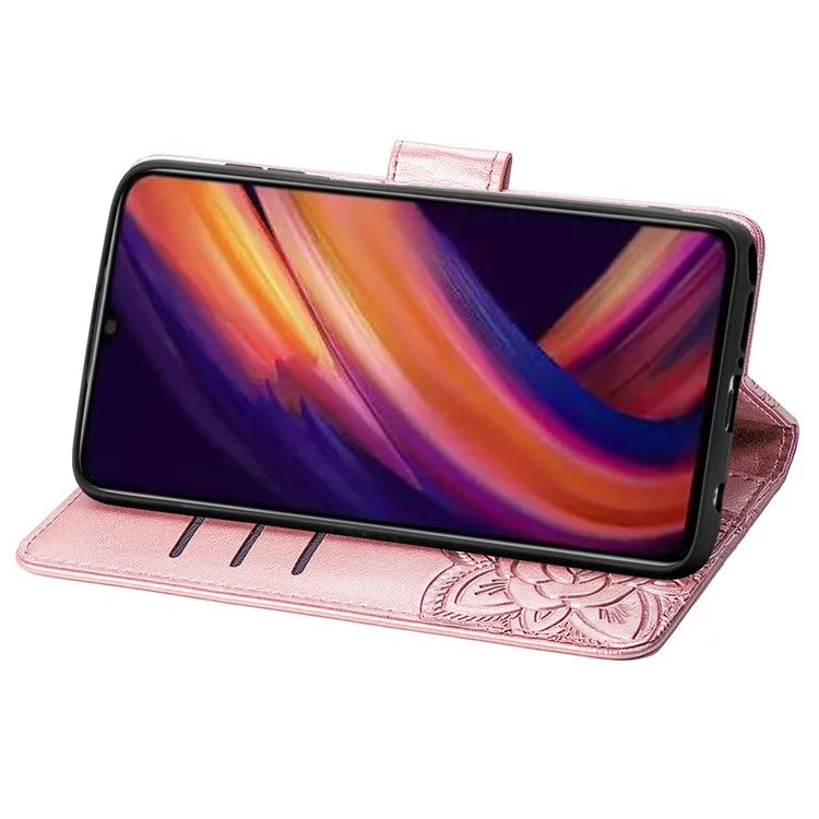 For Samsung Galaxy A55 5G Cell Phone Case Butterfly Imprinted Leather Cover