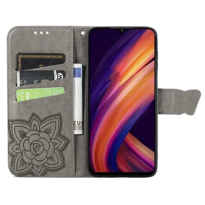 For Samsung Galaxy A55 5G Cell Phone Case Butterfly Imprinted Leather Cover