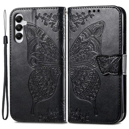 For Samsung Galaxy M14 4G Wallet Case Butterfly Imprinted Card Holder Smart Phone Cover