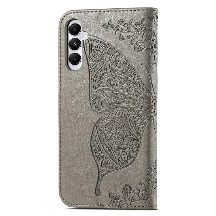 For Samsung Galaxy M14 4G Wallet Case Butterfly Imprinted Card Holder Smart Phone Cover