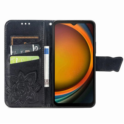 For Samsung Galaxy Xcover 7 Magnetic Case Leather Butterfly Imprinted Phone Cover