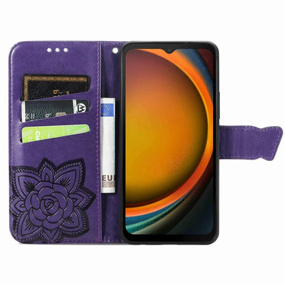For Samsung Galaxy Xcover 7 Magnetic Case Leather Butterfly Imprinted Phone Cover