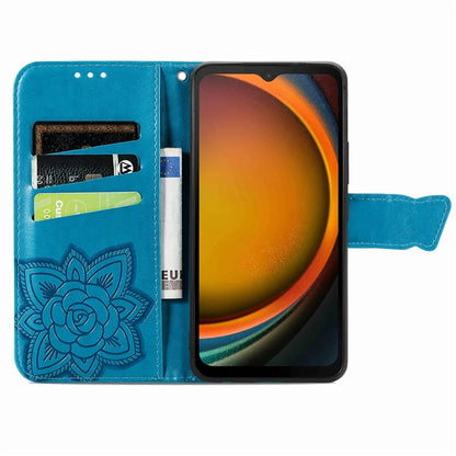 For Samsung Galaxy Xcover 7 Magnetic Case Leather Butterfly Imprinted Phone Cover