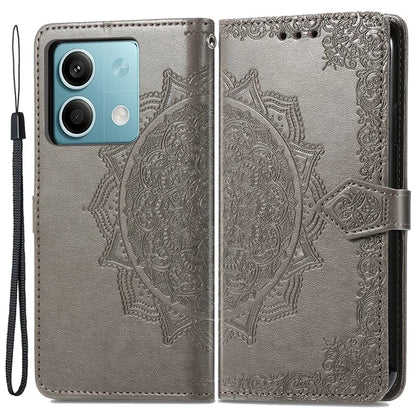 For Xiaomi Redmi Note 13 5G Case 3 Card Slots Mandala PU Leather Wallet Phone Cover