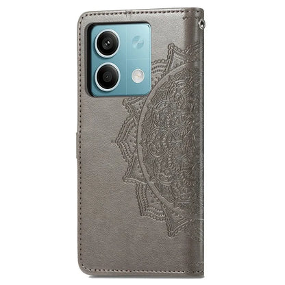 For Xiaomi Redmi Note 13 5G Case 3 Card Slots Mandala PU Leather Wallet Phone Cover