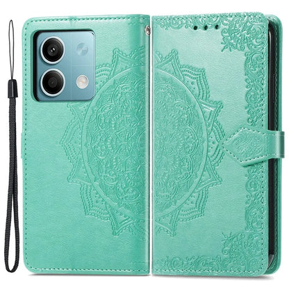 For Xiaomi Redmi Note 13 5G Case 3 Card Slots Mandala PU Leather Wallet Phone Cover