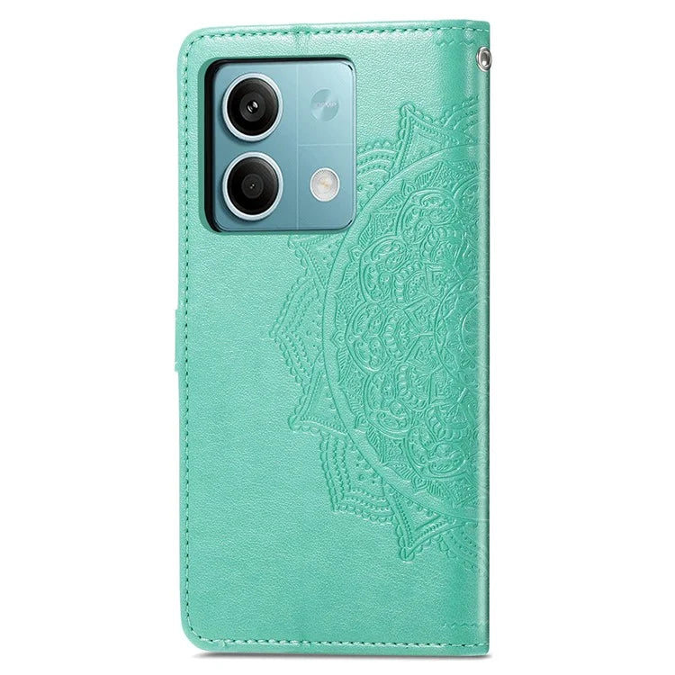 For Xiaomi Redmi Note 13 5G Case 3 Card Slots Mandala PU Leather Wallet Phone Cover