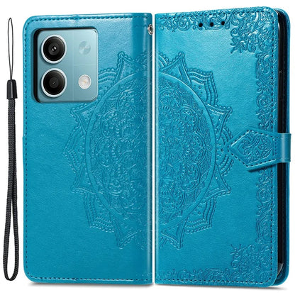 For Xiaomi Redmi Note 13 5G Case 3 Card Slots Mandala PU Leather Wallet Phone Cover