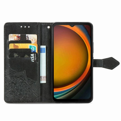 For Samsung Galaxy Xcover 7 Magnetic Phone Case Embossed Mandala Floral Card Slots Cover