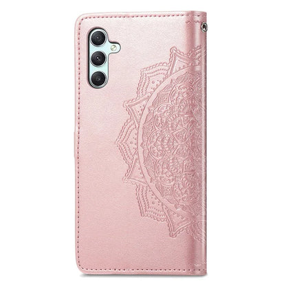 For Samsung Galaxy A55 5G Cell Phone Case Magnetic Embossed Mandala Floral Shell