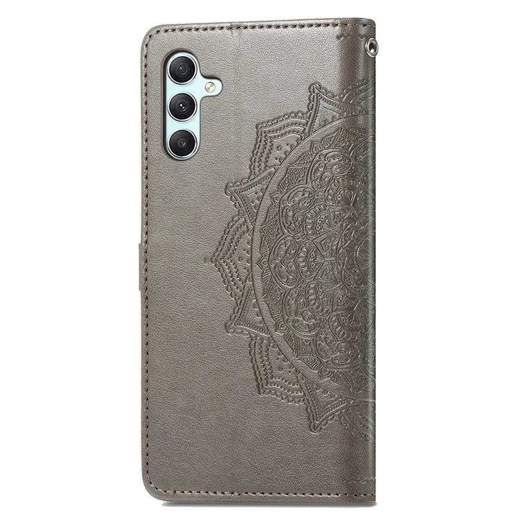 For Samsung Galaxy A55 5G Cell Phone Case Magnetic Embossed Mandala Floral Shell