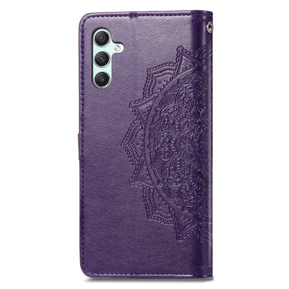 For Samsung Galaxy A55 5G Cell Phone Case Magnetic Embossed Mandala Floral Shell