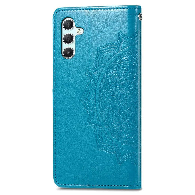 For Samsung Galaxy A55 5G Cell Phone Case Magnetic Embossed Mandala Floral Shell