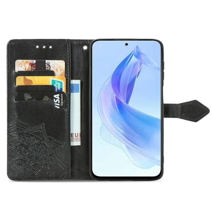 For Honor X50i 5G / 90 Lite 5G Case with Strap Wallet Leather Cover Mandala Embossed