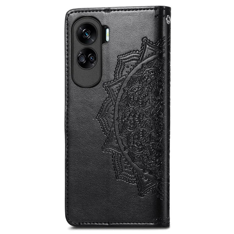 For Honor X50i 5G / 90 Lite 5G Case with Strap Wallet Leather Cover Mandala Embossed
