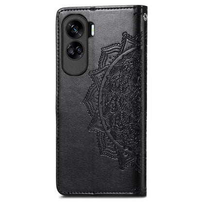 For Honor X50i 5G / 90 Lite 5G Case with Strap Wallet Leather Cover Mandala Embossed