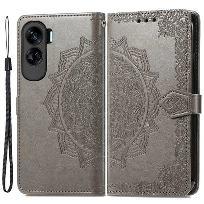 For Honor X50i 5G / 90 Lite 5G Case with Strap Wallet Leather Cover Mandala Embossed