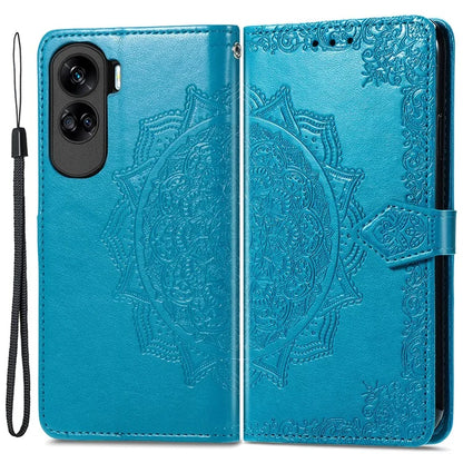 For Honor X50i 5G / 90 Lite 5G Case with Strap Wallet Leather Cover Mandala Embossed
