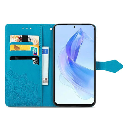 For Honor X50i 5G / 90 Lite 5G Case with Strap Wallet Leather Cover Mandala Embossed
