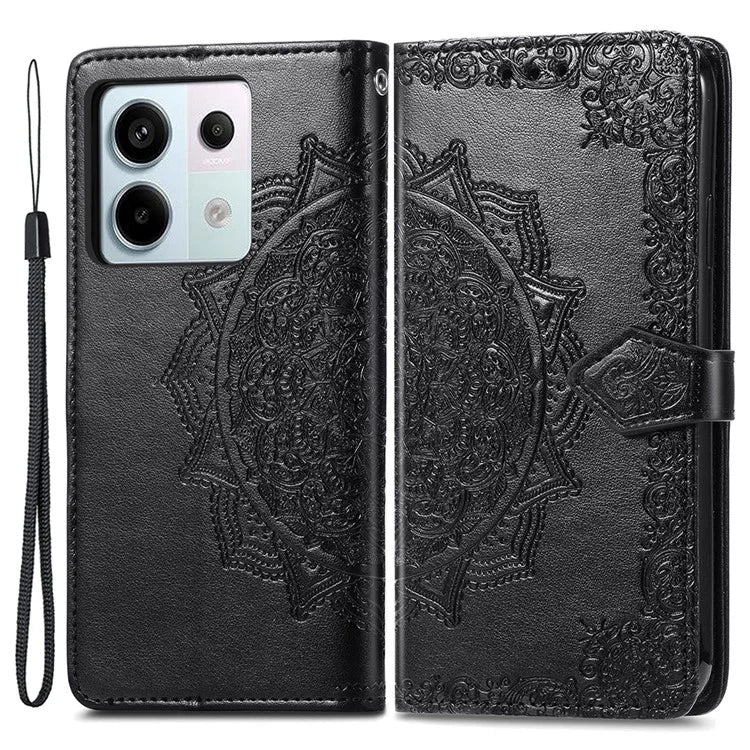 For Xiaomi Redmi Note 13 Pro 5G / Poco X6 5G Case Wallet PU Leather Mandala Phone Cover