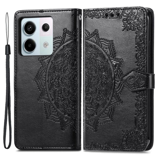 For Xiaomi Redmi Note 13 Pro 5G / Poco X6 5G Case Wallet PU Leather Mandala Phone Cover