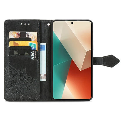 For Xiaomi Redmi Note 13 Pro 5G / Poco X6 5G Case Wallet PU Leather Mandala Phone Cover