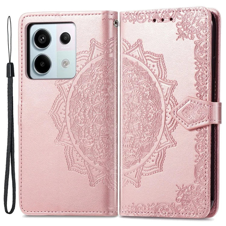 For Xiaomi Redmi Note 13 Pro 5G / Poco X6 5G Case Wallet PU Leather Mandala Phone Cover