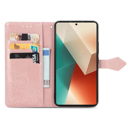 For Xiaomi Redmi Note 13 Pro 5G / Poco X6 5G Case Wallet PU Leather Mandala Phone Cover