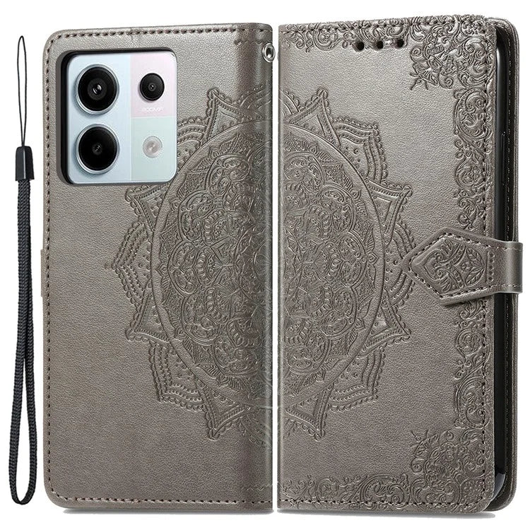 For Xiaomi Redmi Note 13 Pro 5G / Poco X6 5G Case Wallet PU Leather Mandala Phone Cover
