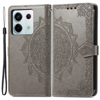 For Xiaomi Redmi Note 13 Pro 5G / Poco X6 5G Case Wallet PU Leather Mandala Phone Cover