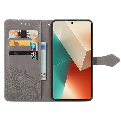 For Xiaomi Redmi Note 13 Pro 5G / Poco X6 5G Case Wallet PU Leather Mandala Phone Cover